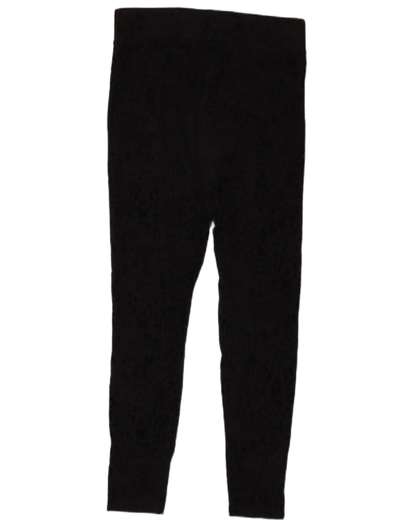 Legginsy damskie Marks & Spencer UK 10, małe, czarne, bawełniane z nadrukiem zwierzęcym
