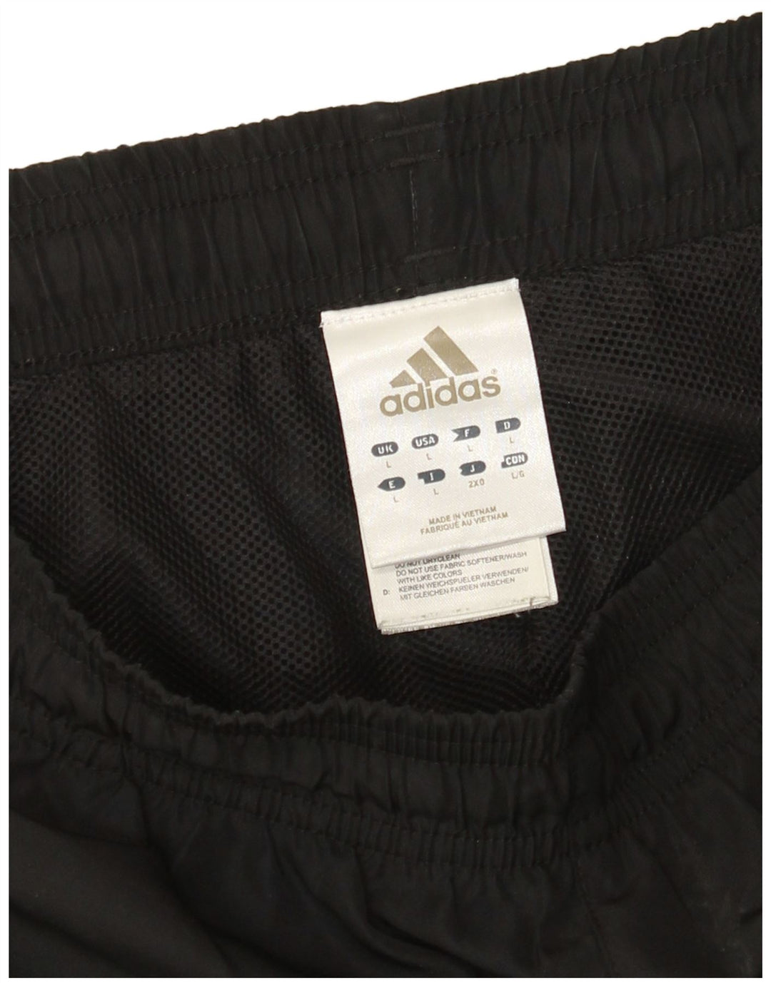 Adidas Męskie spodnie dresowe Joggery Duży czarny poliester z blokami kolorów