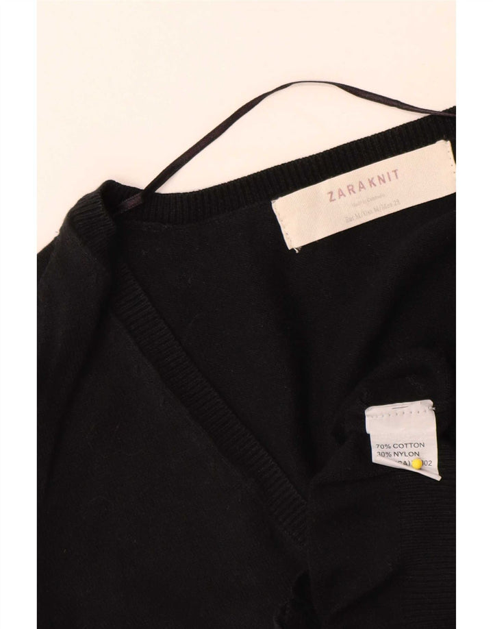 Sweter damski Zara UK 12, średni czarny, bawełniany
