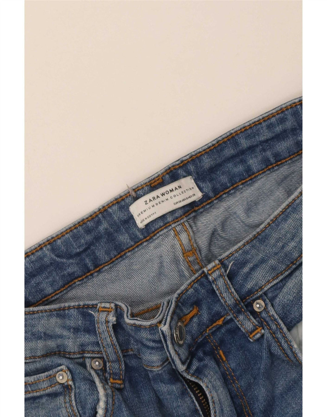 Damskie jeansy Zara w trudnej sytuacji EU 38 Small W28 L28 Niebieskie