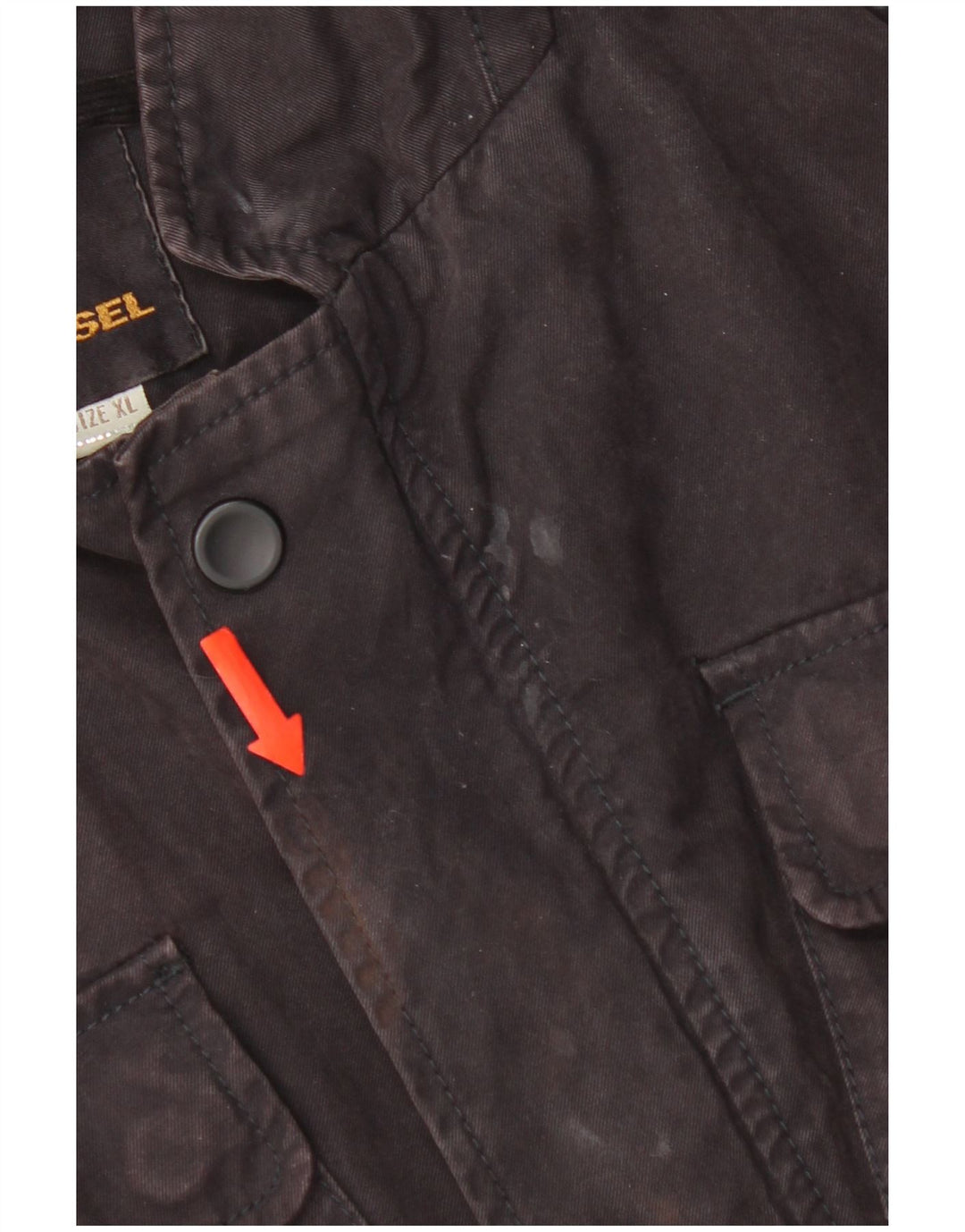 Damska kurtka użytkowa Diesel UK 18 XL, czarna, bawełniana