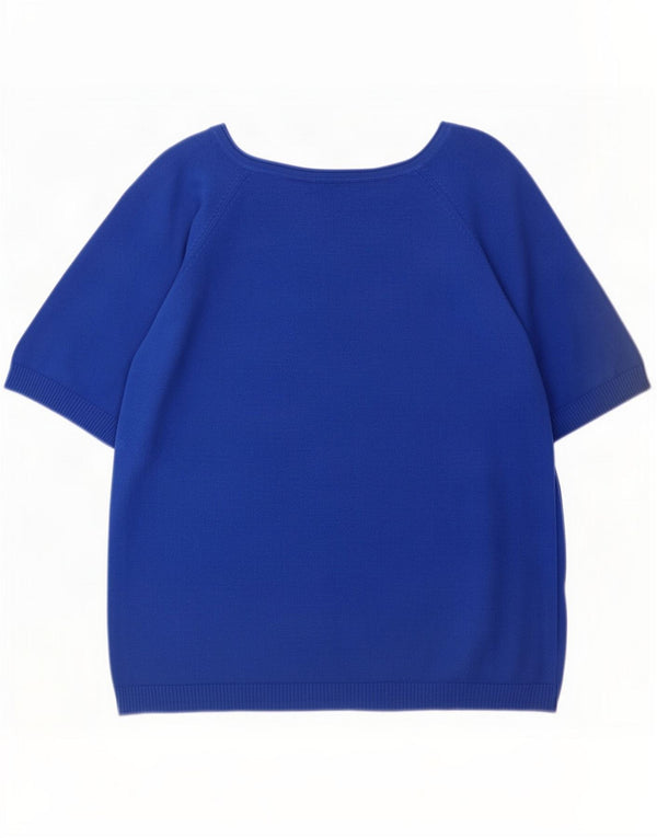 Zara Womens Blouse Top UK 14 Medium Blue