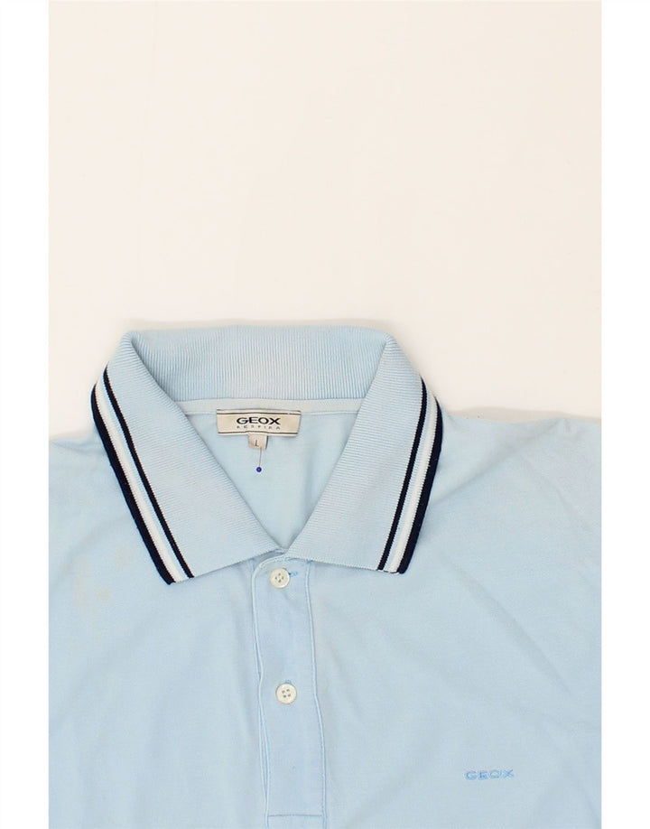 GEOX Mens Polo Shirt Large Blue Cotton Vintage Geox and Second-Hand Geox from Messina Hembry 