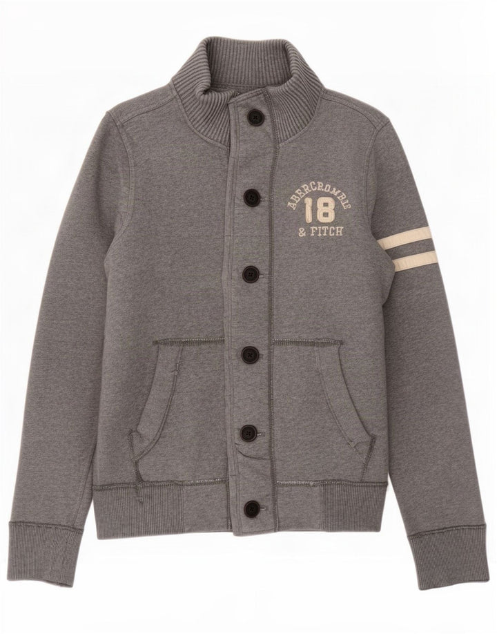 Męska kurtka dresowa Abercrombie & Fitch, duża, szara, bawełniana