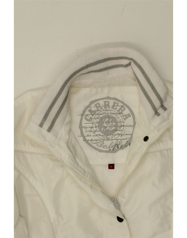 CARRERA Womens Bomber Jacket UK 14 Medium White Vintage Carrera and Second-Hand Carrera from Messina Hembry 