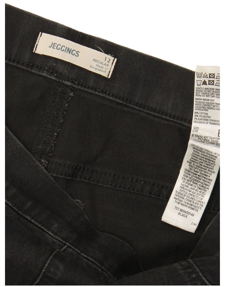 Marks & Spencer Damskie jeansy Jeggings UK 12 Medium W30 L28 Czarne