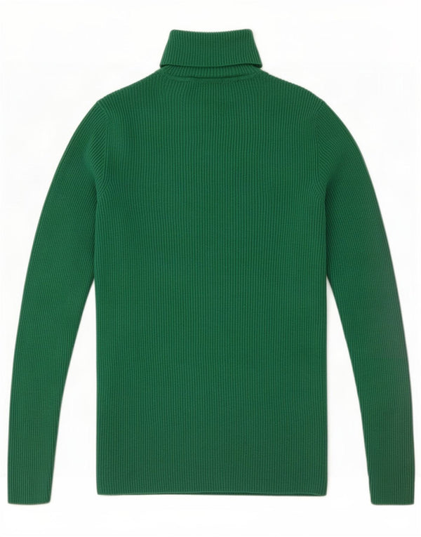 Marks & Spencer Damski sweter z golfem UK 10 Small Green Wiskoza