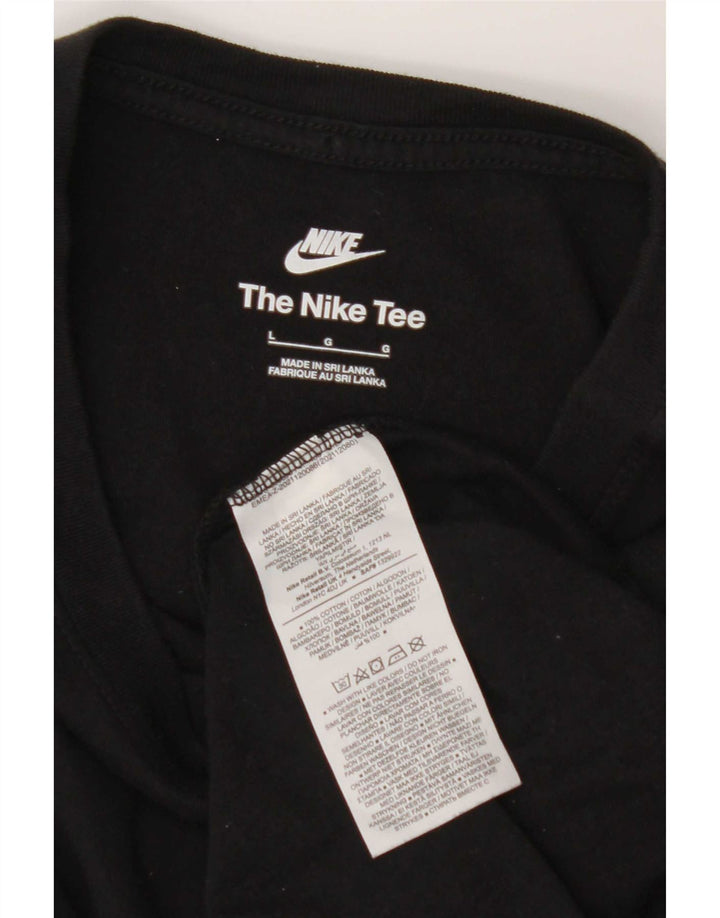 Męski T-shirt Nike, duży, czarny, bawełniany