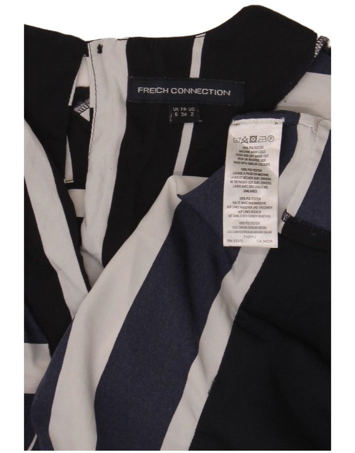 Damska sukienka typu shift French Connection UK 6 XS, poliester w granatowe paski