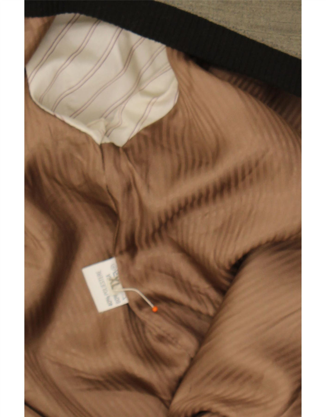 VINTAGE Mens Bomber Jacket UK 42 XL Beige Polyester Vintage Vintage and Second-Hand Vintage from Messina Hembry 