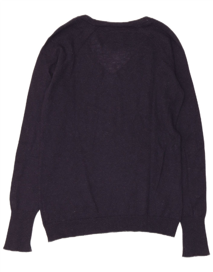 Damski sweter z dekoltem w kształcie litery V Max & Co. UK 10, mały, granatowy