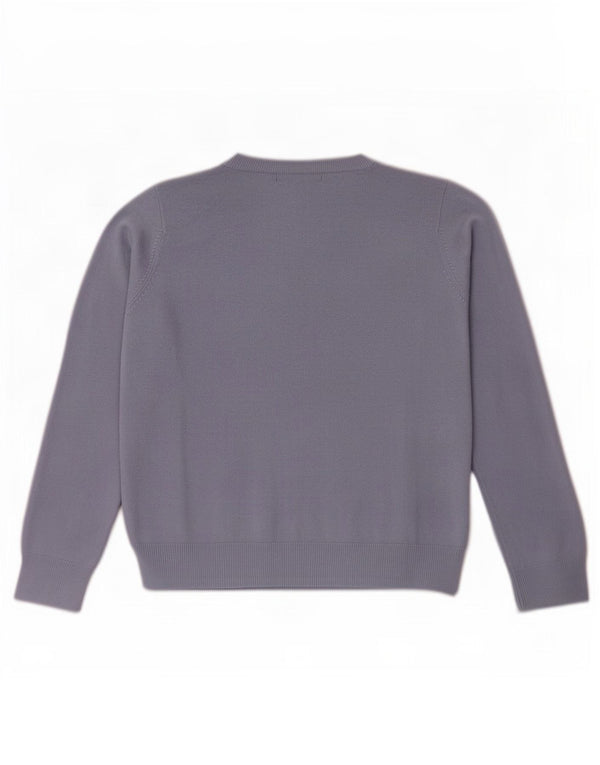 Marks & Spencer Damski sweter z okrągłym dekoltem UK 14, duży, fioletowy, akrylowy
