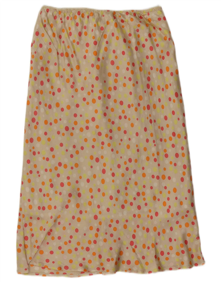 Spódnica damska Maxi VINTAGE W26 Mała beżowa w kropki