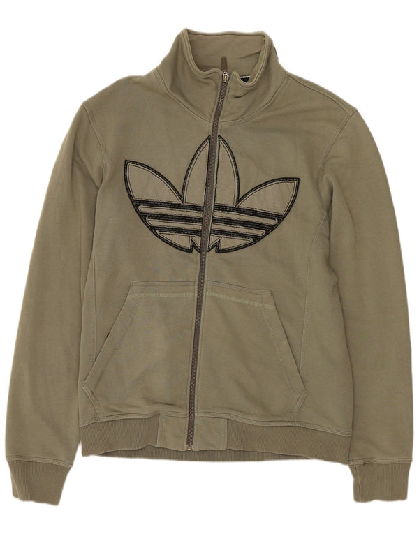 Damska kurtka dresowa ADIDAS Graphic UK 16, duża, khaki