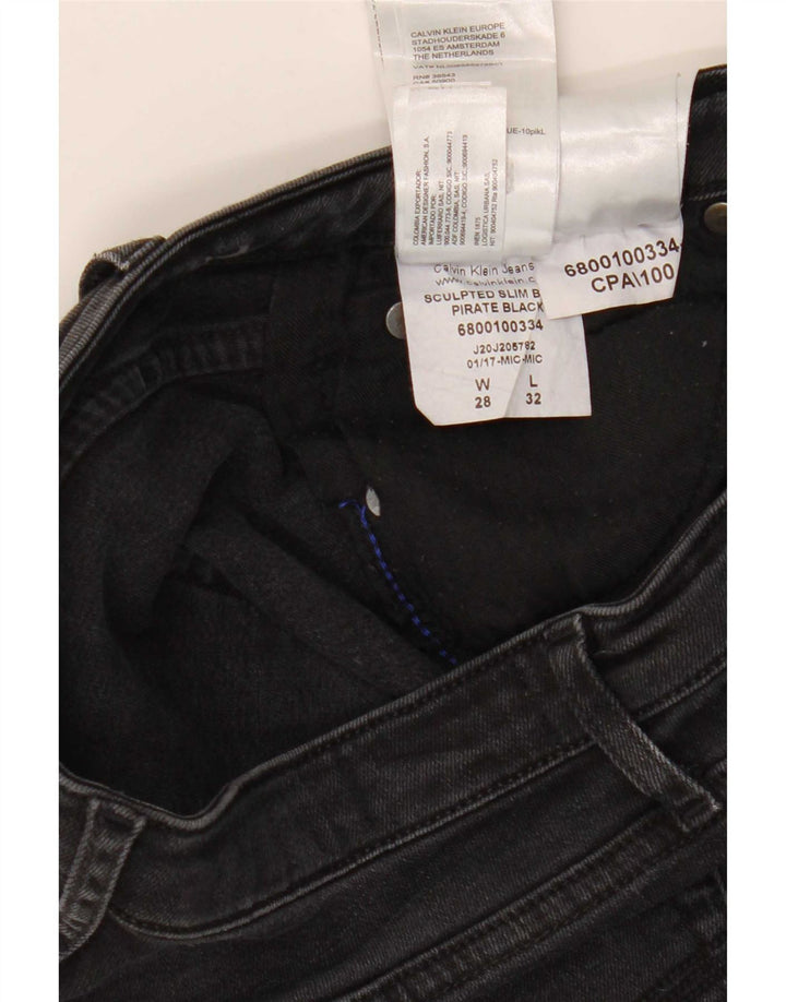 Damskie dżinsy Calvin Klein Slim Bootcut W28 L32 Czarny Lyocell