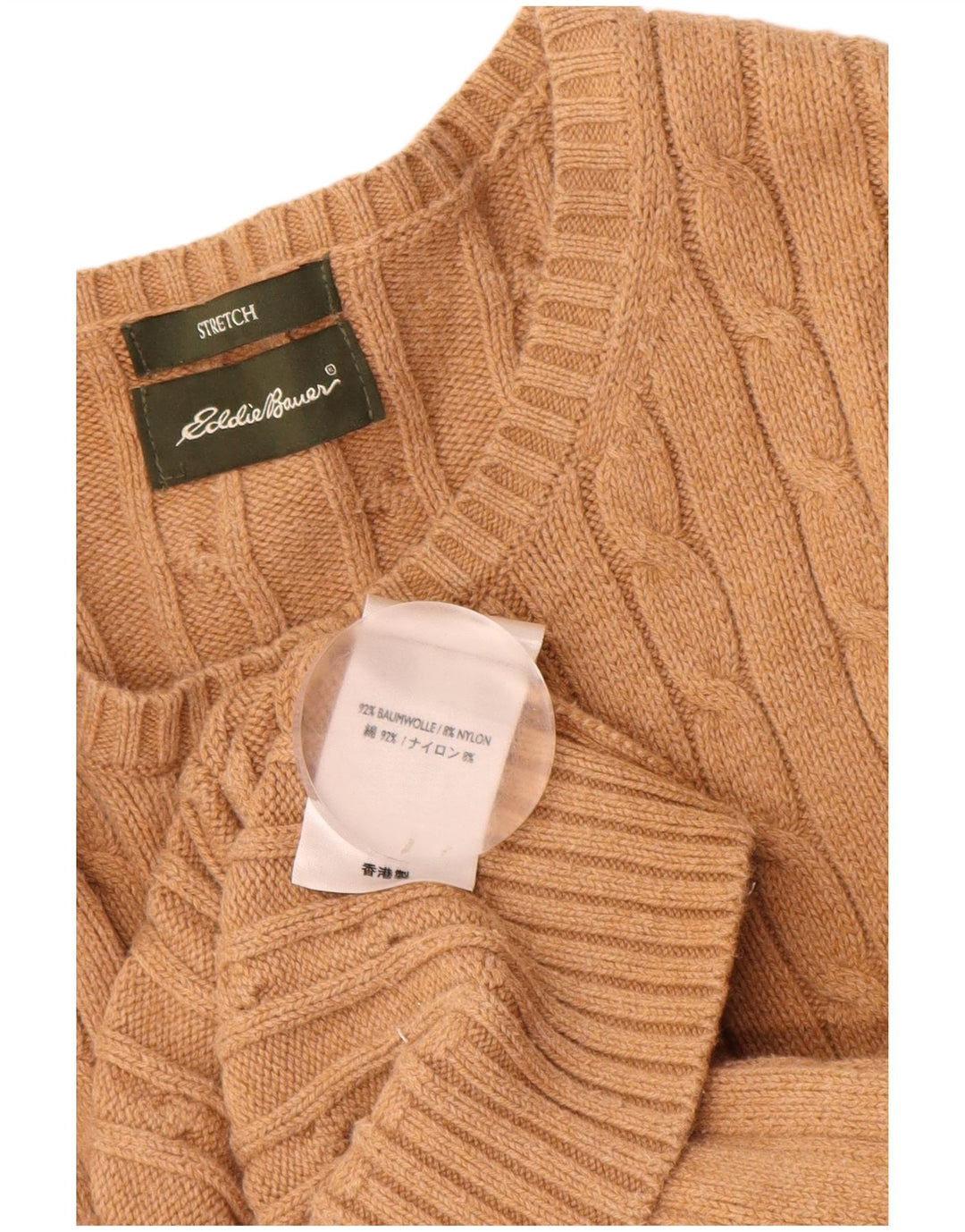 Sweter damski EDDIE BAUER UK 12, średnio beżowy, bawełniany