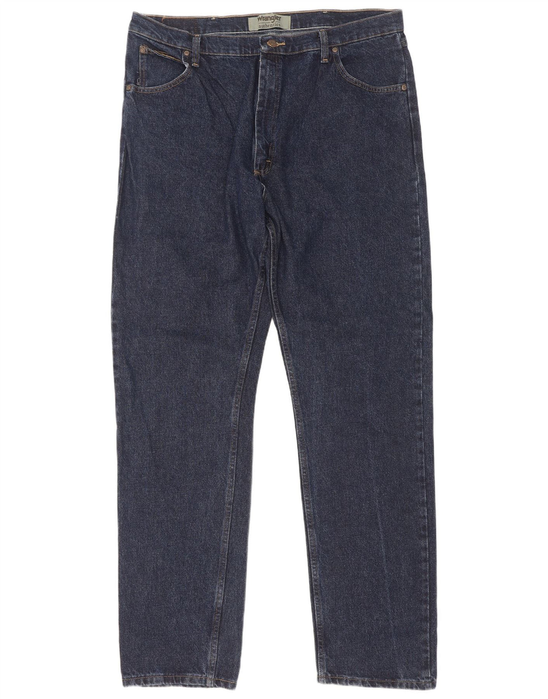 Męskie proste jeansy Wrangler W40 L36, granatowe, bawełniane