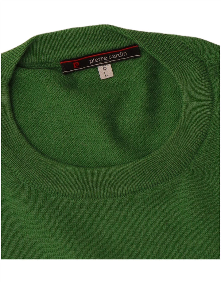 Męski sweter Pierre Cardin z okrągłym dekoltem, duży, zielony