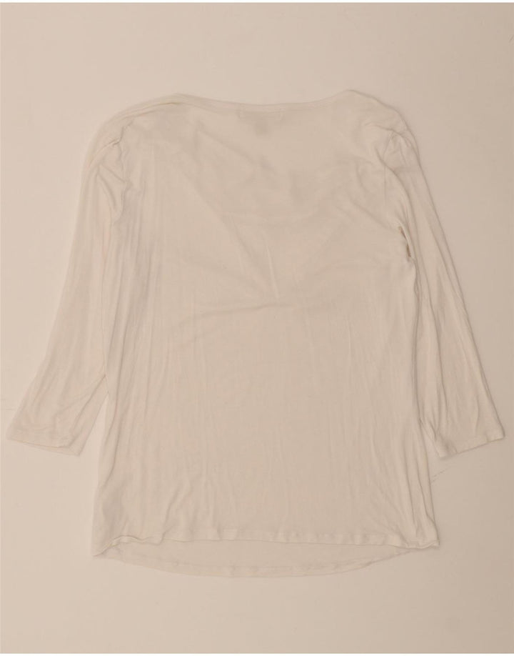 MICHAEL KORS Womens Top 3/4 Sleeve UK 18 XL White Rayon Vintage Michael Kors and Second-Hand Michael Kors from Messina Hembry 