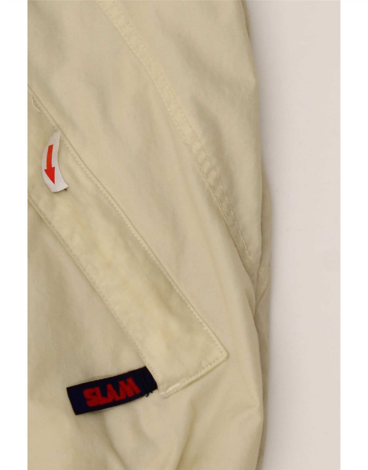Męska kurtka bomber z kapturem Slam UK 44 2XL Off White Nylon