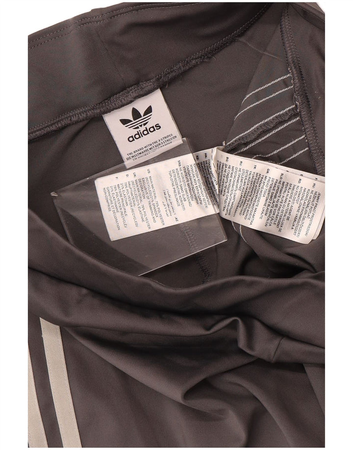 Damskie legginsy Adidas Flare UK 12 Średni szary poliester