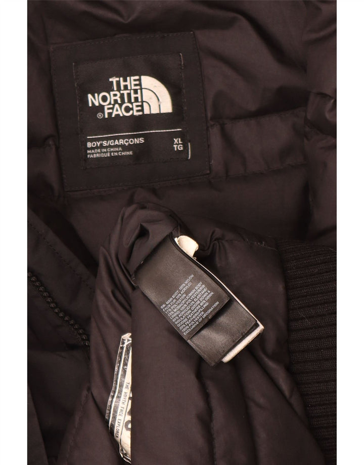 Wyściełana kurtka chłopięca z kapturem The North Face 14-15 lat XL, czarna, poliestrowa