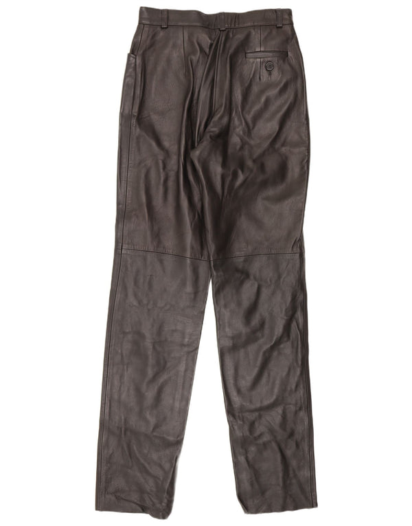Damskie skórzane spodnie Woodlands z wysokim stanem UK 12 Medium W26 L33 czarne