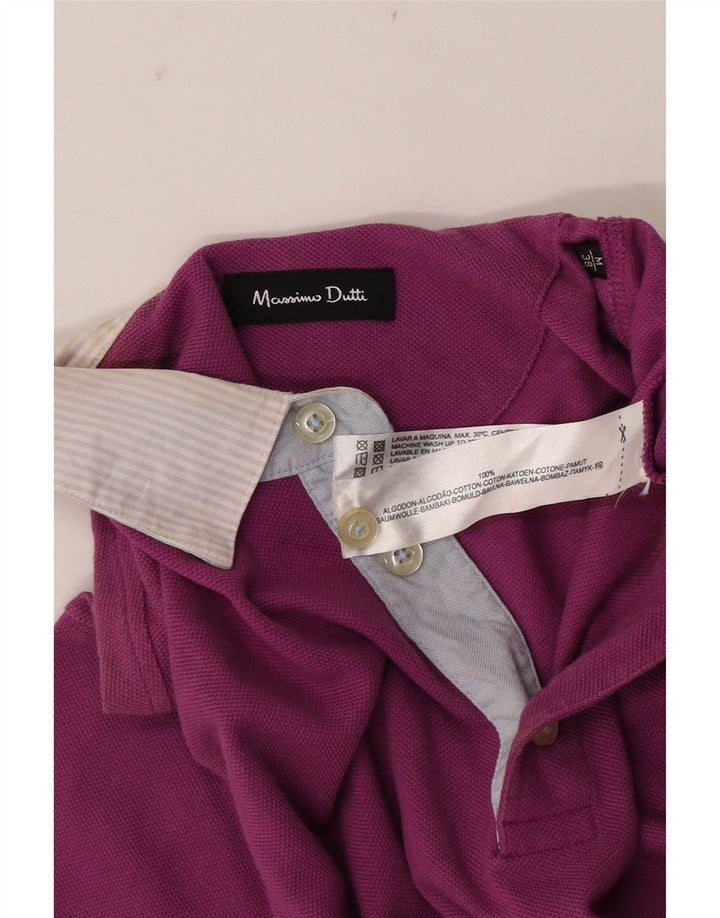 Męska koszulka polo Massimo Dutti, bawełniana, w kolorze średniego różu
