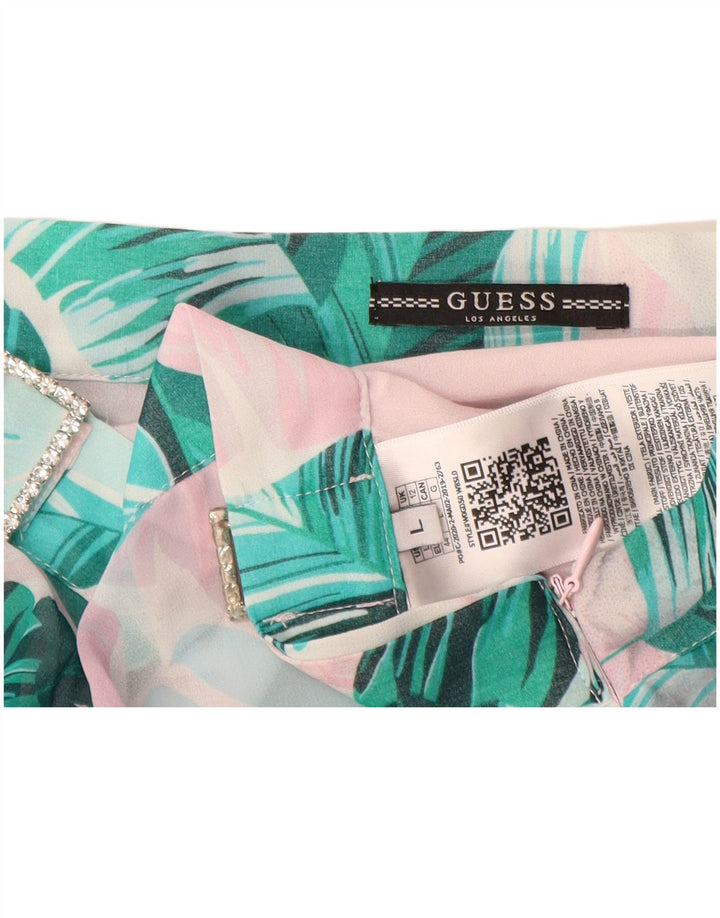 Damska spódnica w kształcie litery A GUESS UK 12 Medium W28 Niebieski kwiatowy poliester