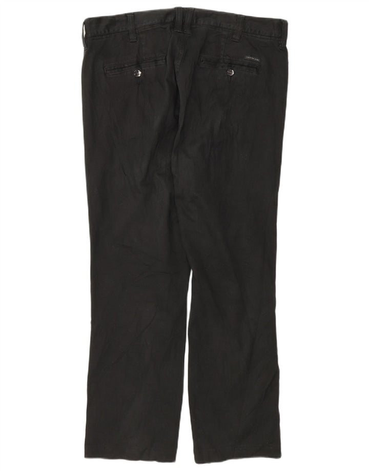 Damskie proste spodnie chino Calvin Klein W32 L26 czarne