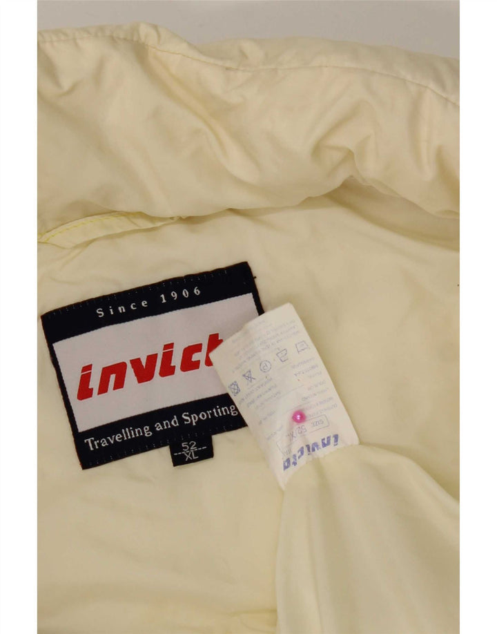 Męska wyściełana kamizelka Invicta IT 52 XL w kolorze złamanej bieli, nylon