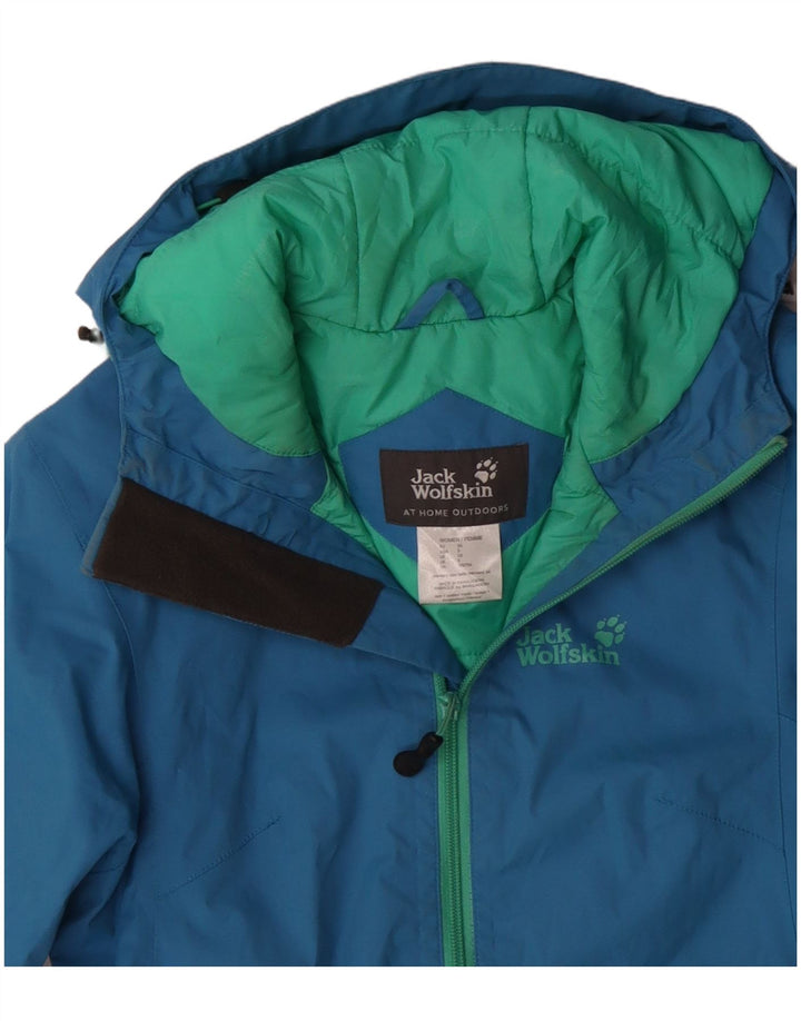 Damska kurtka wiatrówka z kapturem JACK WOLFSKIN UK 8 Small Blue Polyamide