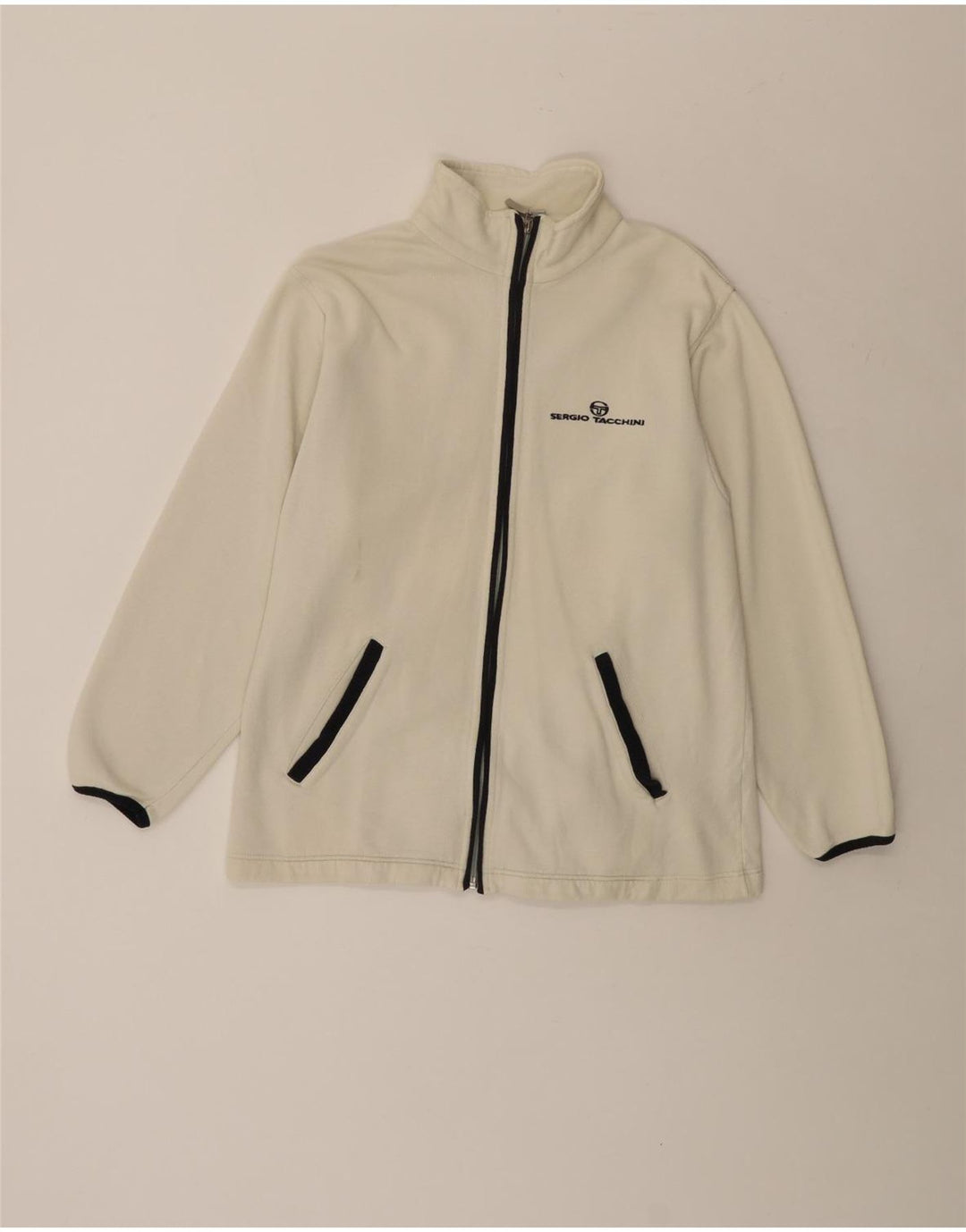 Męska kurtka dresowa Sergio Tacchini, mała w kolorze złamanej bieli