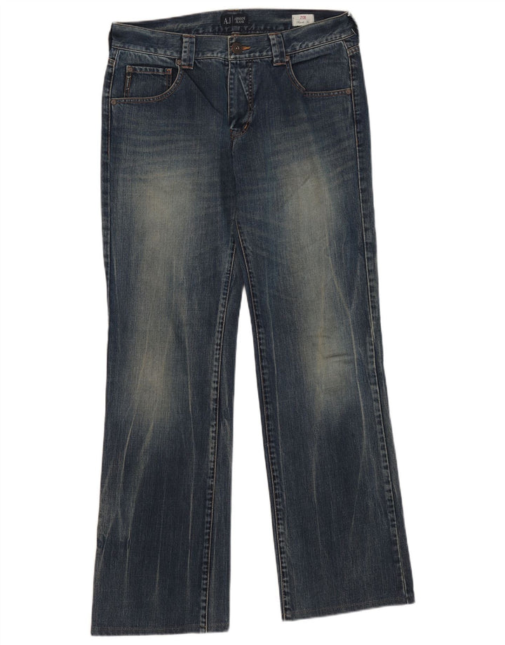 ARMANI Męskie jeansy Bootcut o regularnym kroju W33 L32 Niebieskie bawełniane