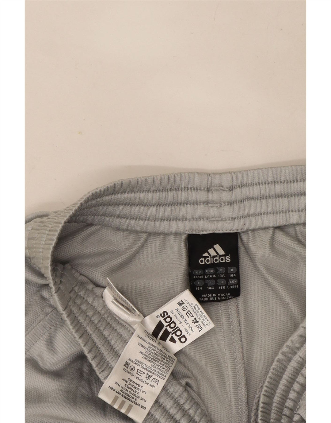 Adidas Chłopięce Spodnie Dresowe 13-14 Lat Szary Poliester