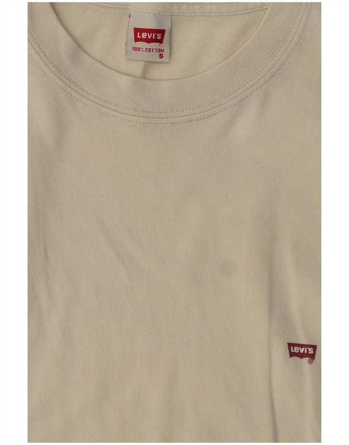 T-shirt męski Levi's Top, mały, beżowy, bawełniany