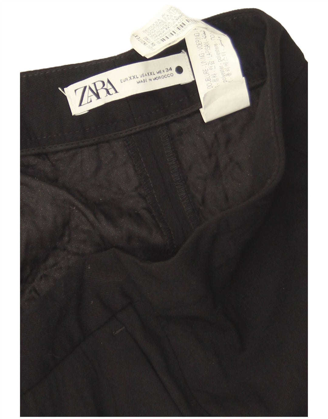 Damskie spodnie typu bootcut Zara 2XL W42 L31 Czarny poliester