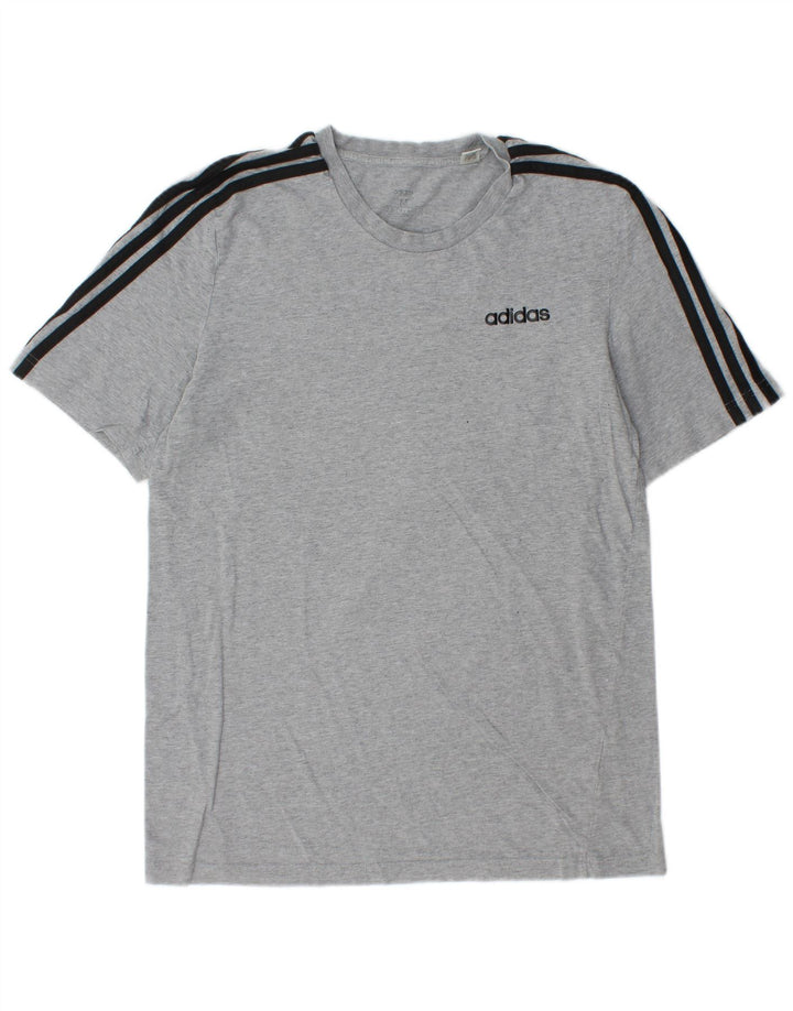 T-shirt męski ADIDAS, średni, szary, nakrapiany
