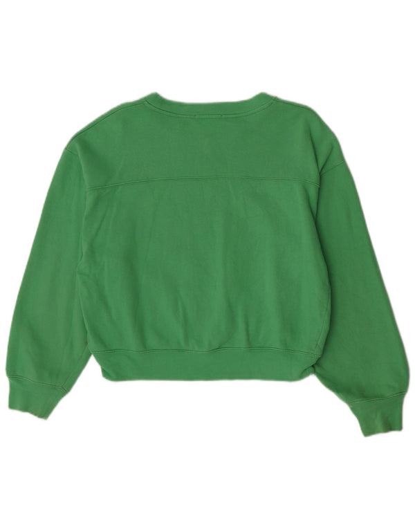 Damski sweter oversize Zara Crop UK 10 Small, zielony, bawełniany