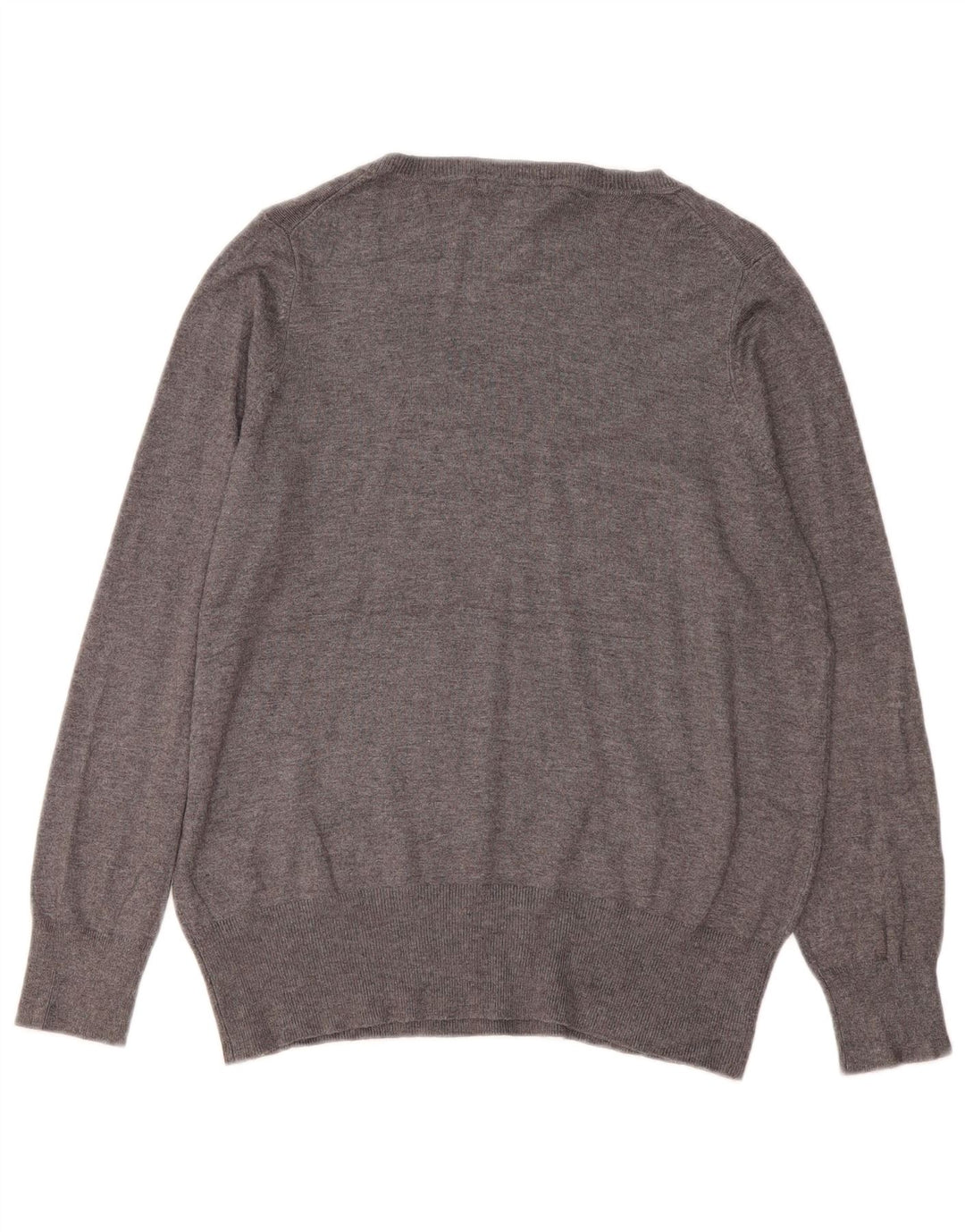 Sweter damski Marks & Spencer z dekoltem w kształcie litery V, UK 16, duży, szary, wiskoza