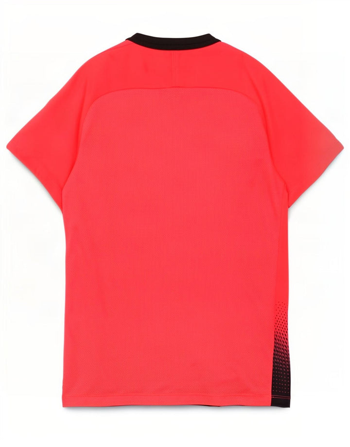 Męski T-shirt Nike Dri Fit Top, mały, czerwony, z blokami kolorów
