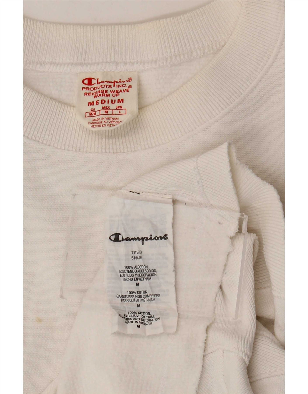 Damska bluza Champion Reverse Weave Crop Sweatshirt UK 14 Średnia biel