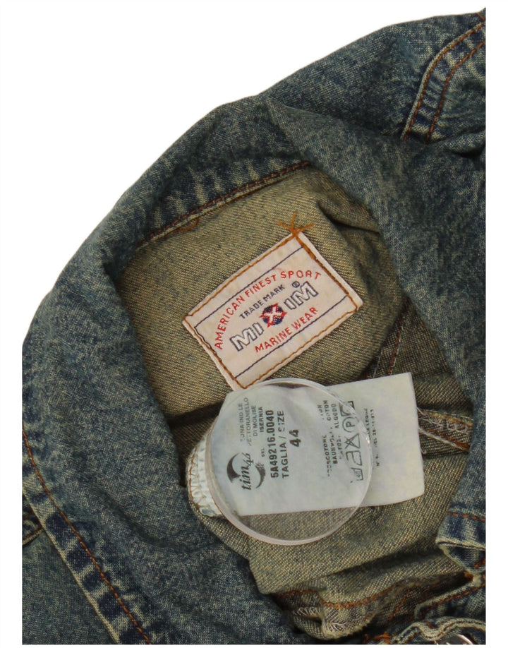 Damska kurtka jeansowa VINTAGE IT 44, średnia niebieska, bawełniana