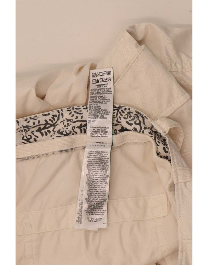 Damskie spodnie cargo Marks & Spencer UK 14 duże W34 L29 Off White