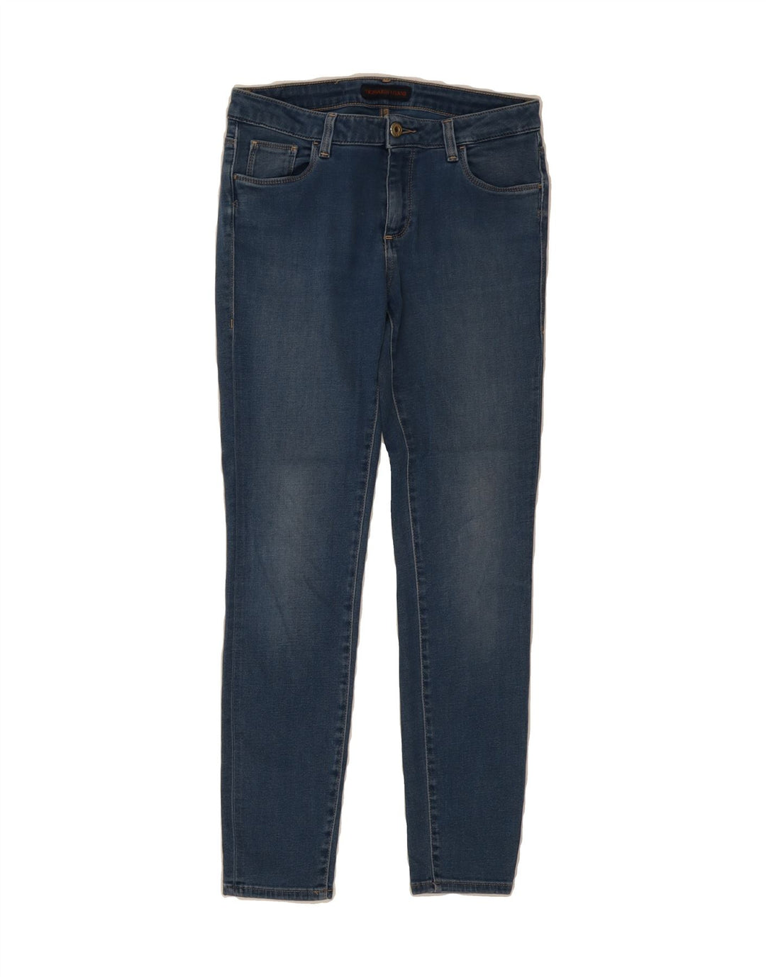 TRUSSARDI Womens Super Skinny Jeans W28 L29 Navy Blue Polyester Vintage Trussardi and Second-Hand Trussardi from Messina Hembry 