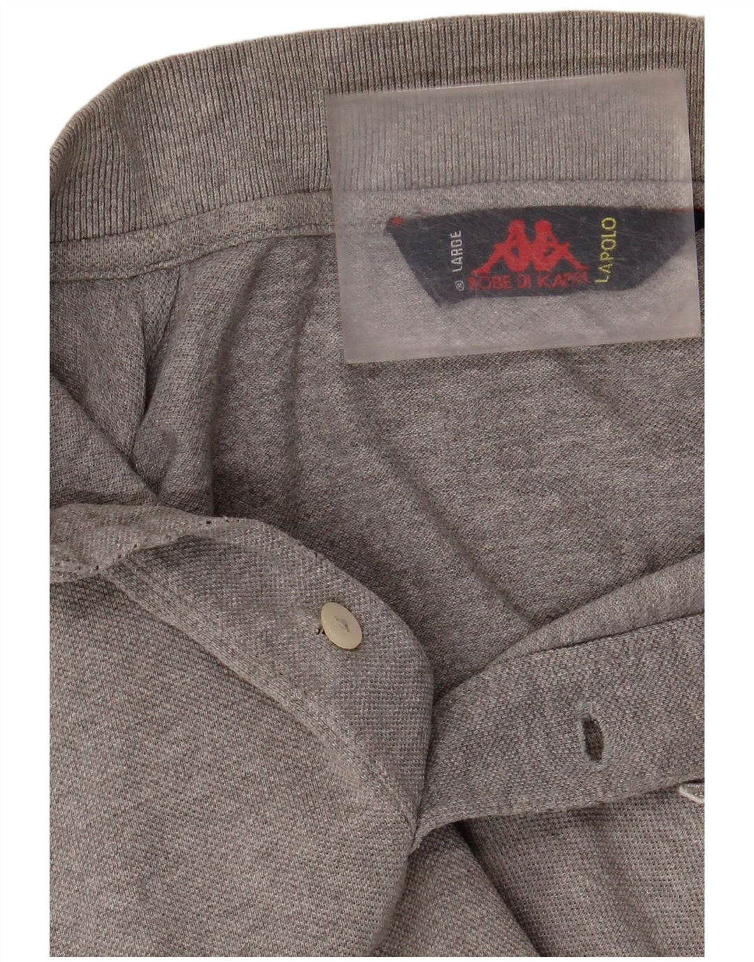 Męska koszulka polo z długim rękawem KAPPA, duża, szara