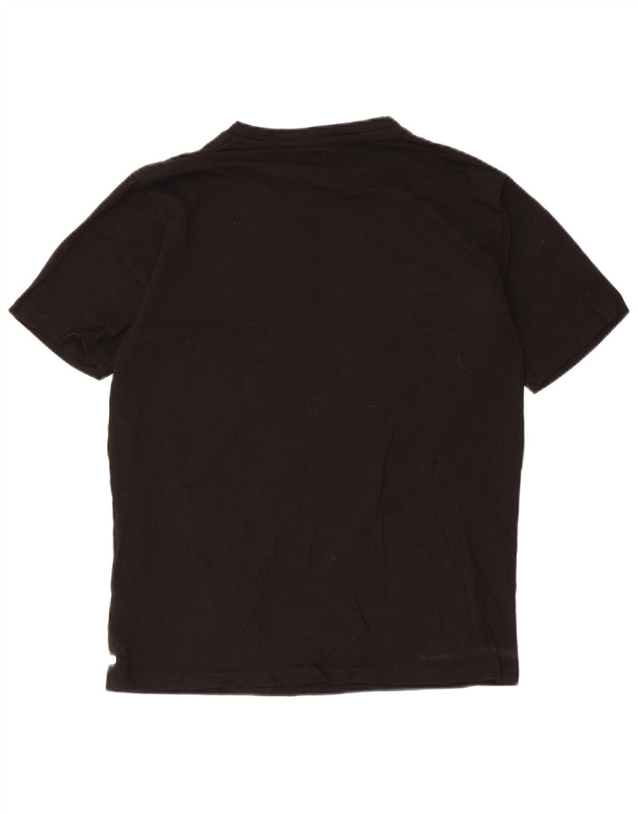 T-shirt męski Gas, średni czarny, bawełniany