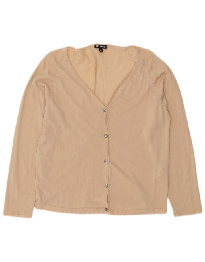 Sweter damski Rohan Cardigan UK 16, duży, beżowy, wełniany