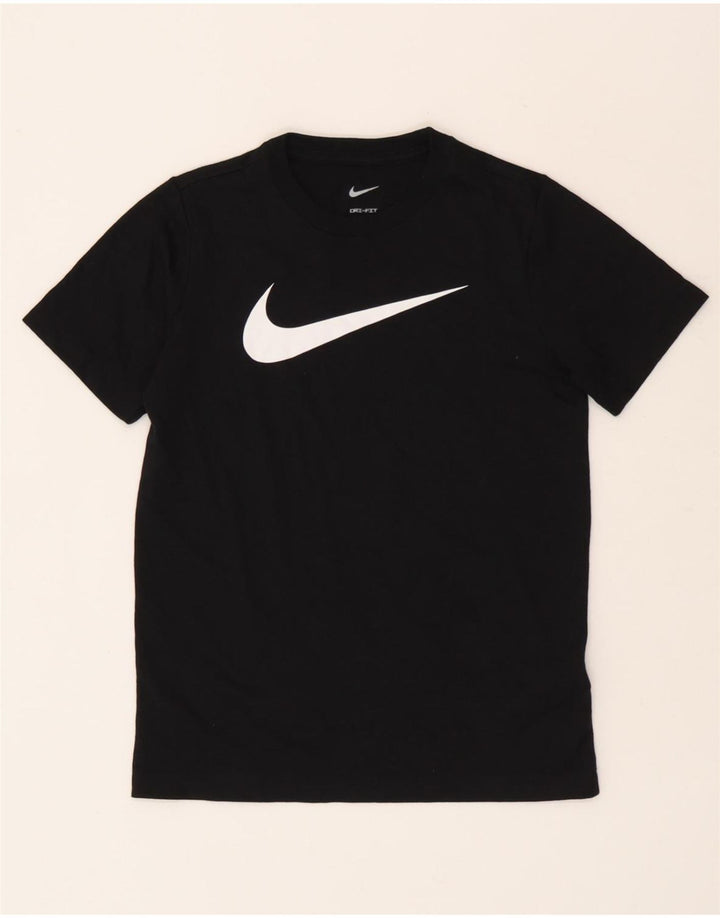 Chłopięcy T-shirt z grafiką Nike na 10-11 lat, średni czarny poliester