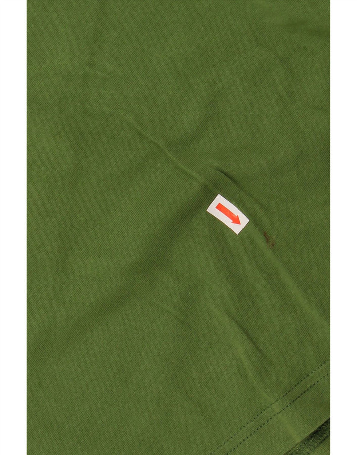 Męski top CHAMPION Celtics z grafiką z długim rękawem, duży, zielony, bawełniany